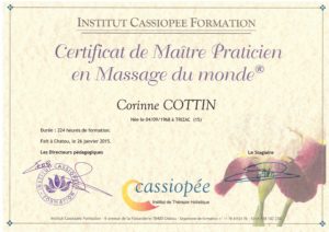 Certificait Maitre Praticien Massages 300x212
