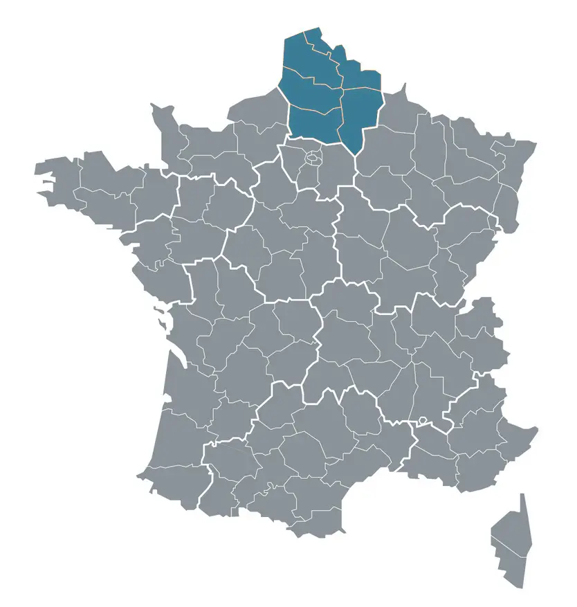 France massage - carte région Hauts-de-France