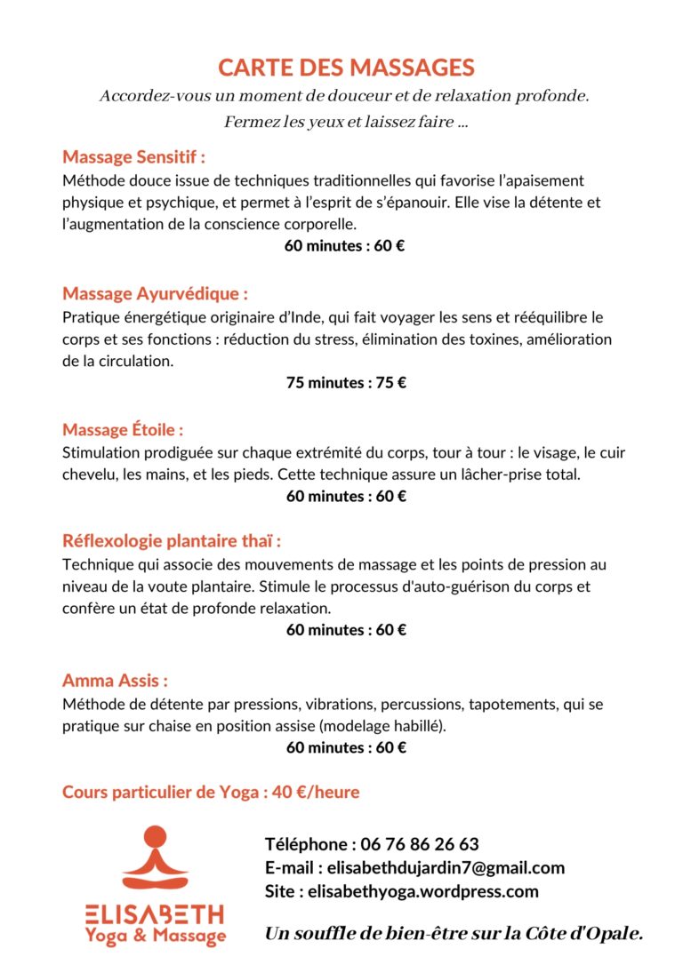 carte des massages accordez vous un moment de bien ecc82tre et de relaxation profonde. fermez les yeux et laissez faire ... massage sensitif mecc81thode douce issue de techniques traditi 1 768x1086
