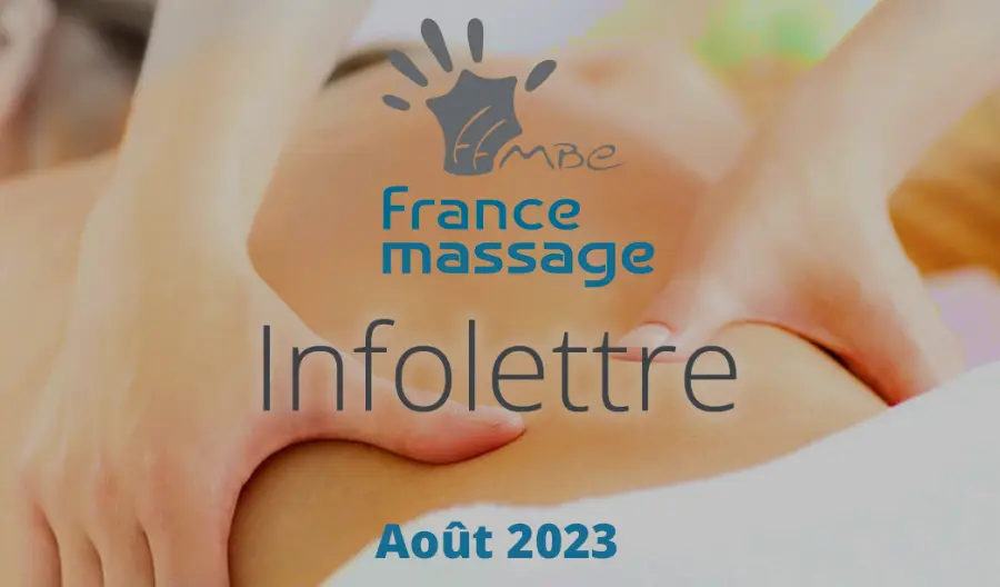 bannière infolettre France Massage aout 2023